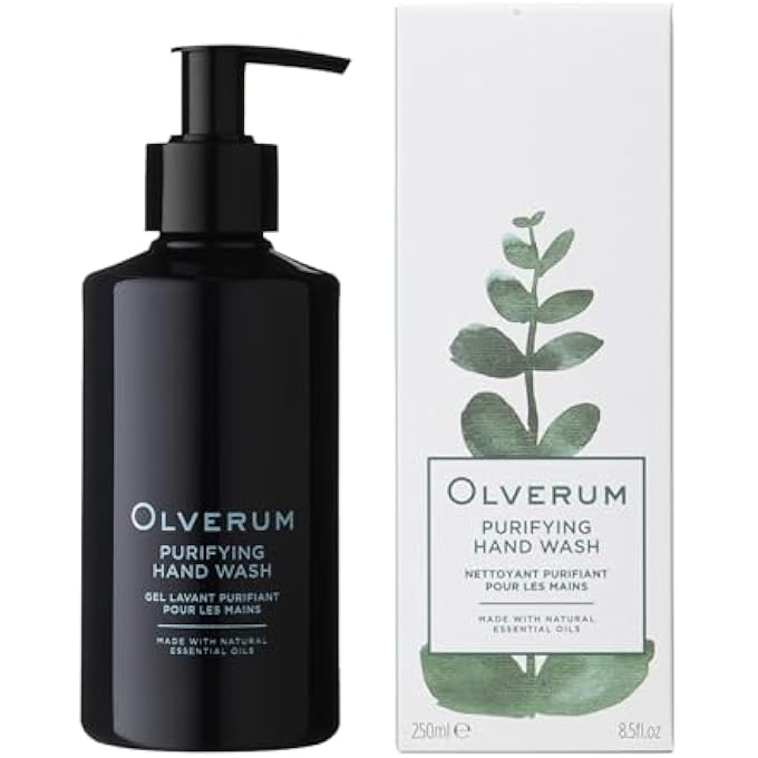 OLVERUM GENTLY CLEANSING & PURIFYING LIQUID HAND WASH. A SULPHATE FREE DENSELY LATHERING CLEANSER. SUITABLE FOR ALL SKIN TYPES, 250ML - Image 1